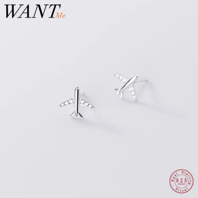 WANTME Real 925 Sterling Silver Pave Zircon Mini