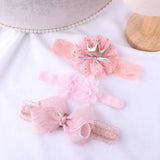 3pcs/lot Newborn Headwear Baby Girl Flower Headbands Lace