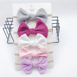 5pcs/Set Bowknot Elastic Hairband Baby Princess Christmas Day