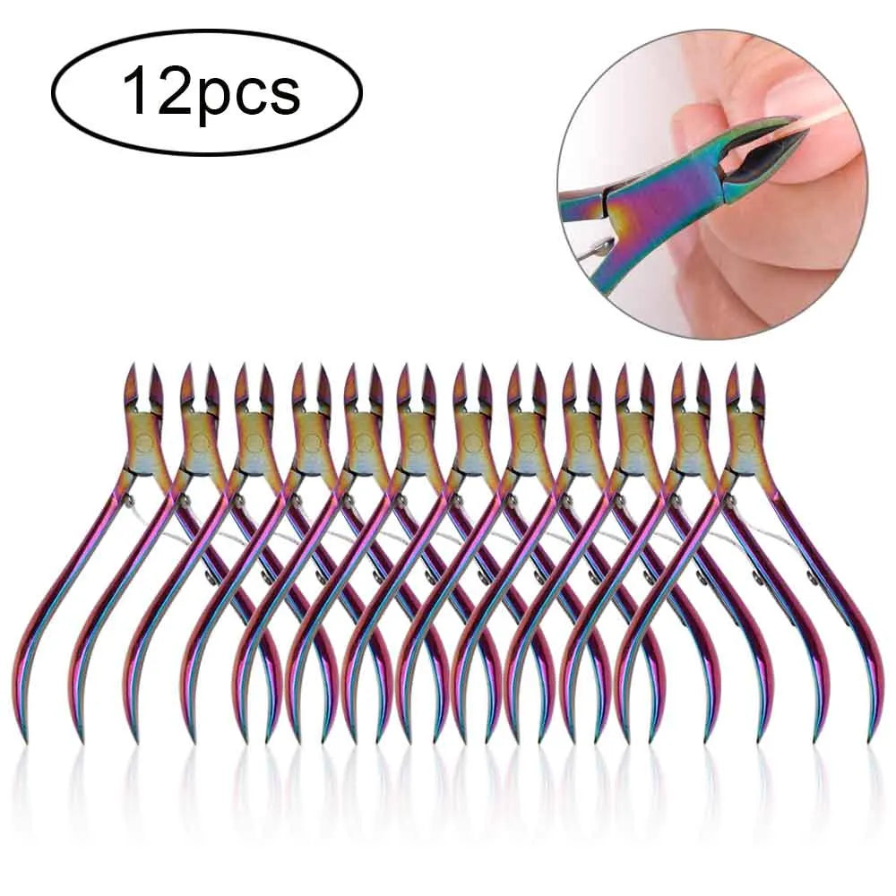 4/8/12pcs Stainless Steel Nail Cuticle Nipper Cutter Dead