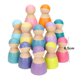 Wooden Rainbow Block Wood Stacking Toys Grimms Rainbow