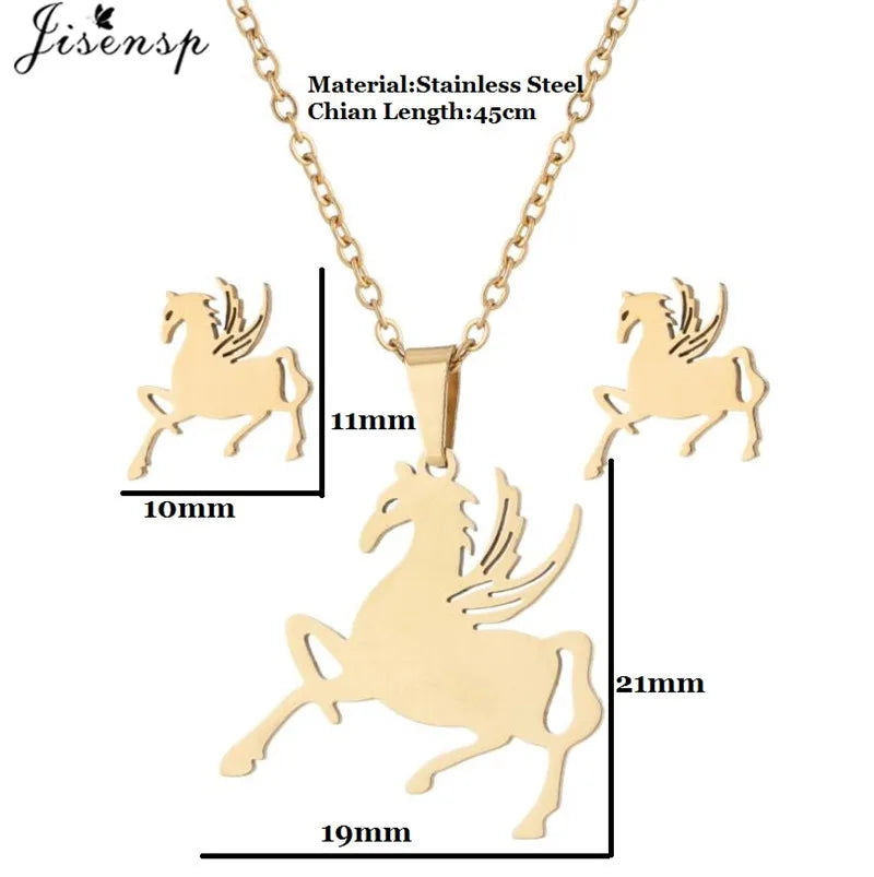 Cute Deer Cat Animal Jewelry Sets for Women