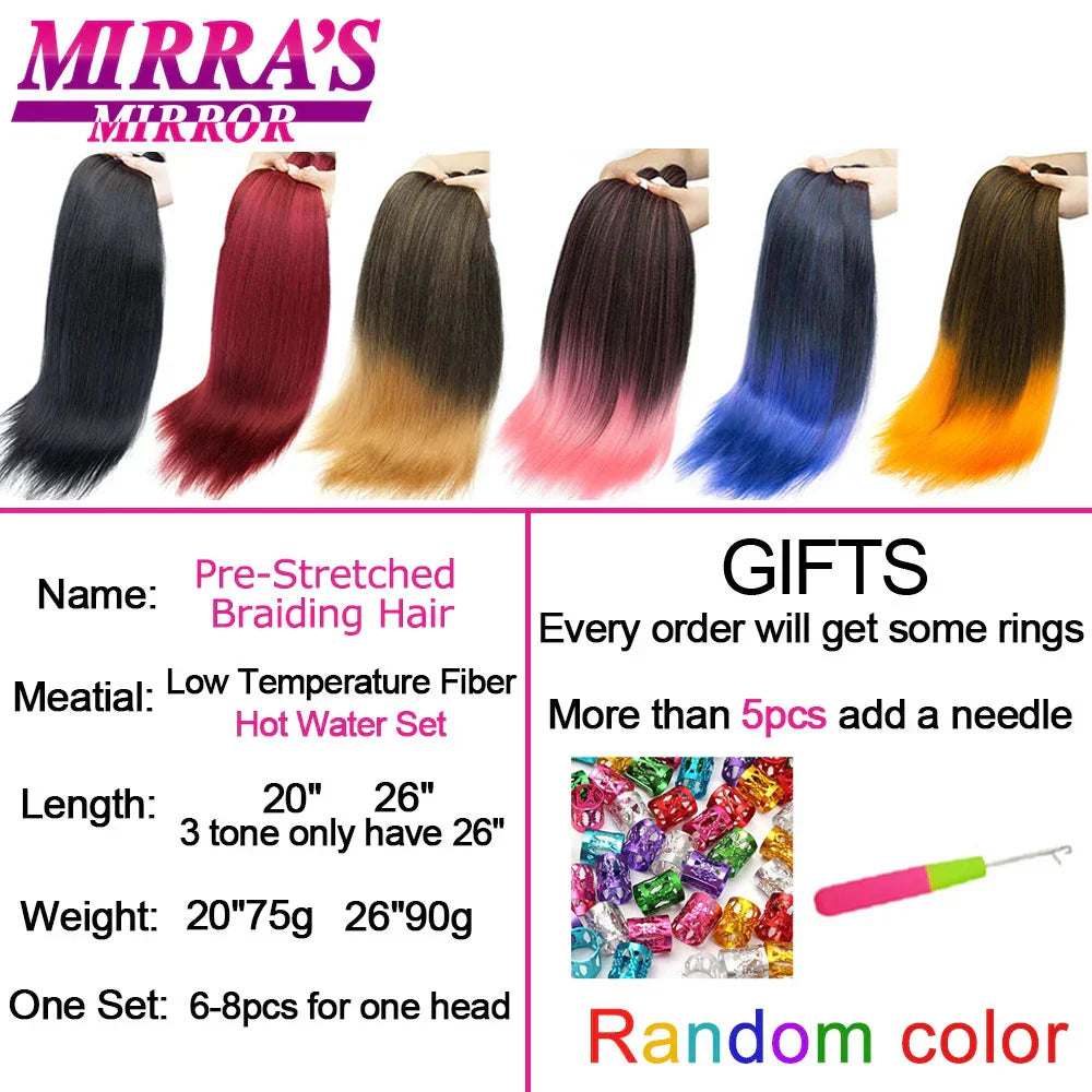 Braiding Hair Extensions Synthetic Hair for Braids Ombre