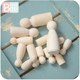 Wooden Doll Peg Baby Teether DIY Color Painting