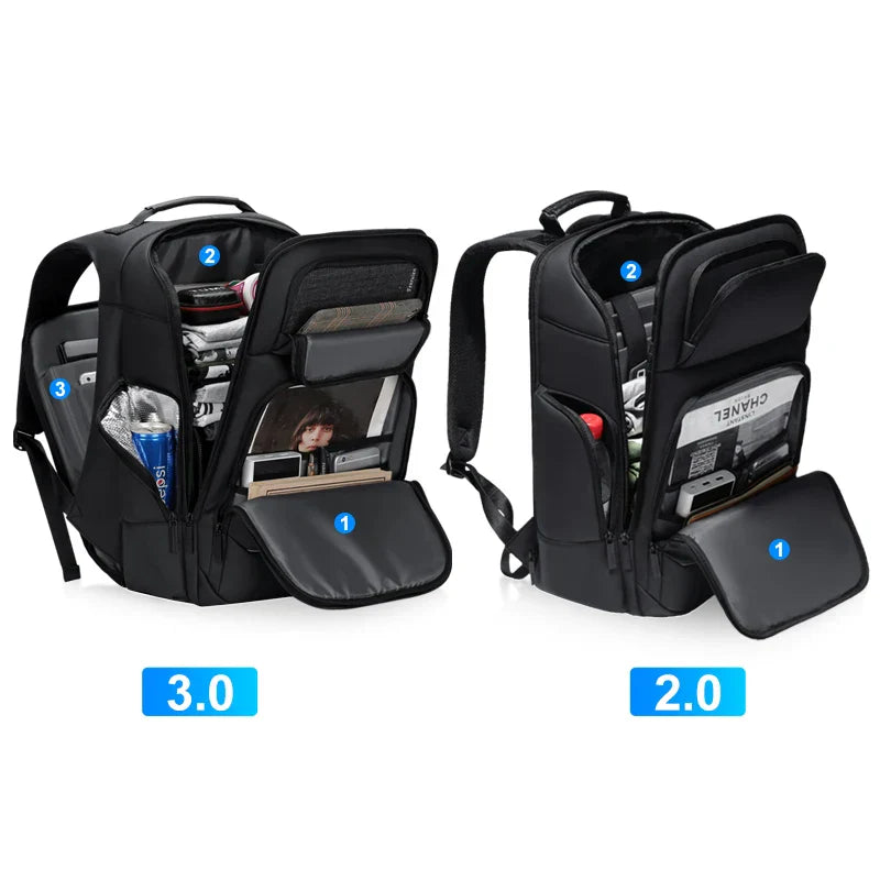 Fenruien Waterproof Backpacks USB Charging School Bag Antitheft