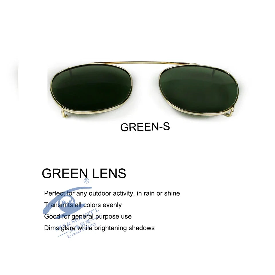 Depp Style Round Clip On Sunglasses Lens Blue