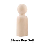 Wooden Doll Peg Baby Teether DIY Color Painting