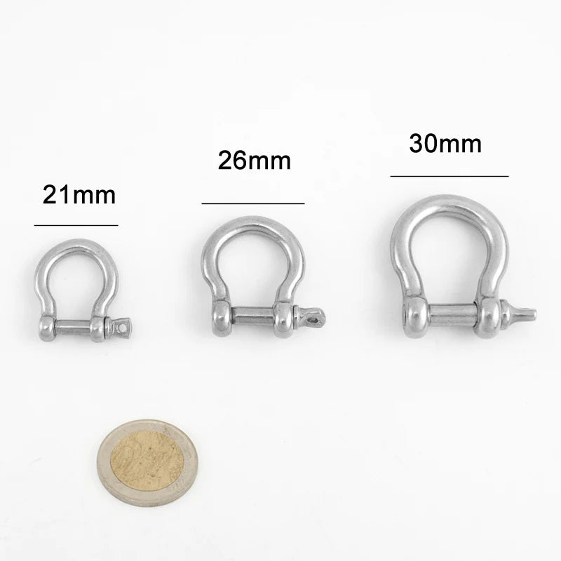 Screw Climbing Gear Carabiner Stainless Steel Gold Color