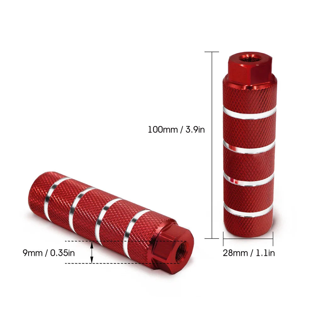2x Alloy Bicycle Axle Pedal Stunt Pegs