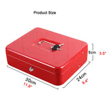 Locked Large Cashier Drawer Metal Cash Box 2