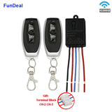 FunDeal 433Mhz Universal Wireless Remote Control Switch DC