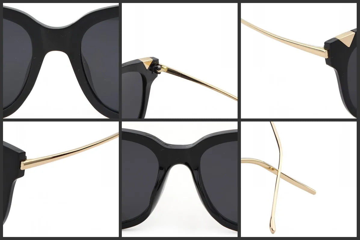 Trendy Cat Eye Metal Polarized Sunglasses Men Driving