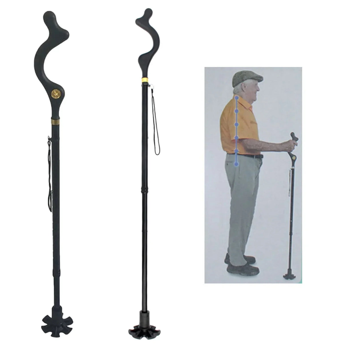 Portable Walking Cane Walking Stick with Handle Heavy