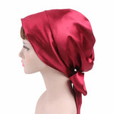 New Women Satin Night Sleeping Cap Head Wrap