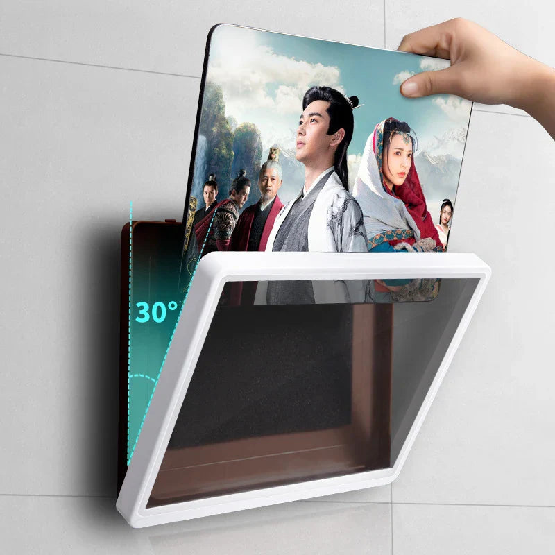Wall Mounted No Trace Tablet Case Waterproof Storage