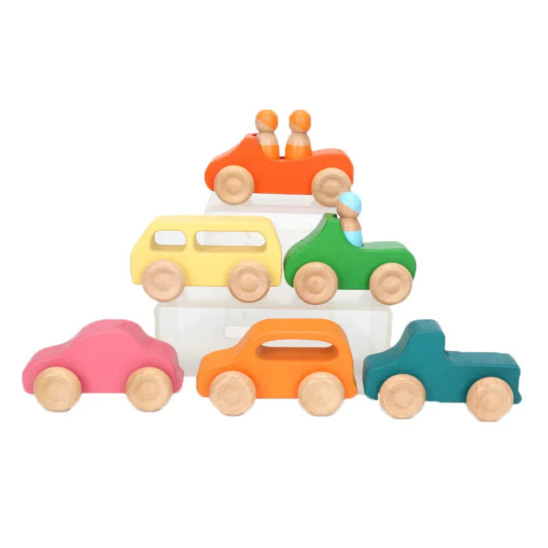 Wooden Rainbow Block Wood Stacking Toys Grimms Rainbow