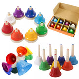 8-Note Hand Bell Children Music Toy Rainbow Percussion