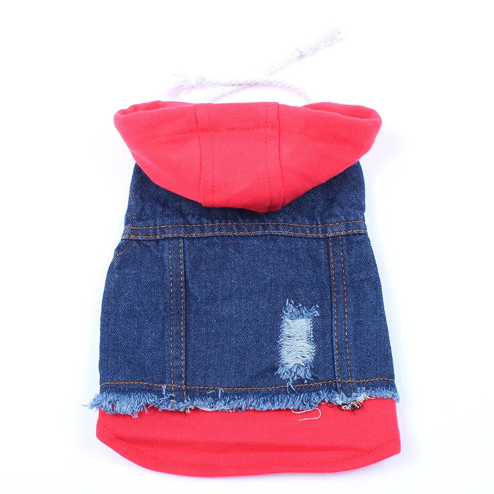 Dog Cat Jacket Vest Denim Pet Puppy Coat
