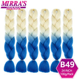 6 Bundle Braiding Hair 24 Inch Synthetic Jumbo