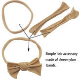 100Pcs Premium Quality Nylon Nude Headbands - Soft