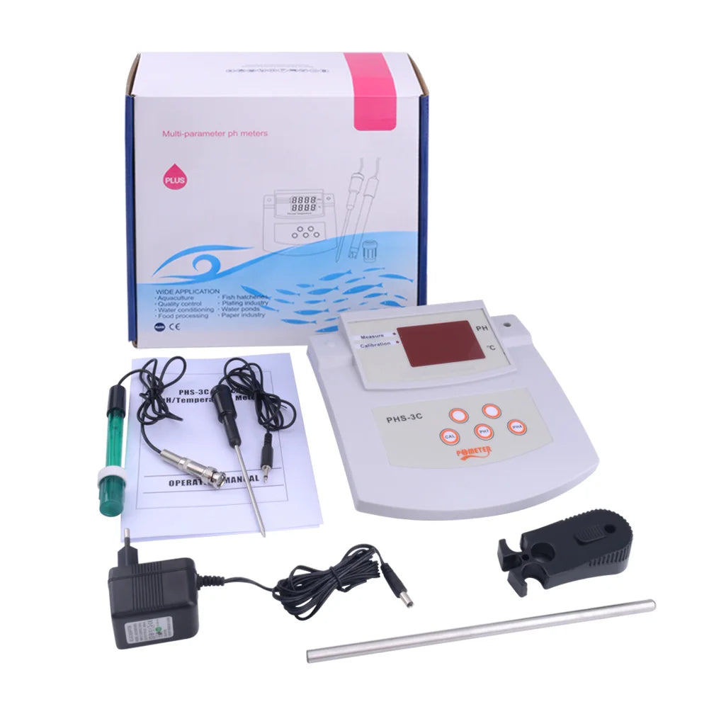 PHS-3C Desktop Automatic Calibration Acidity Meter PH/Thermometer 2In1Digital