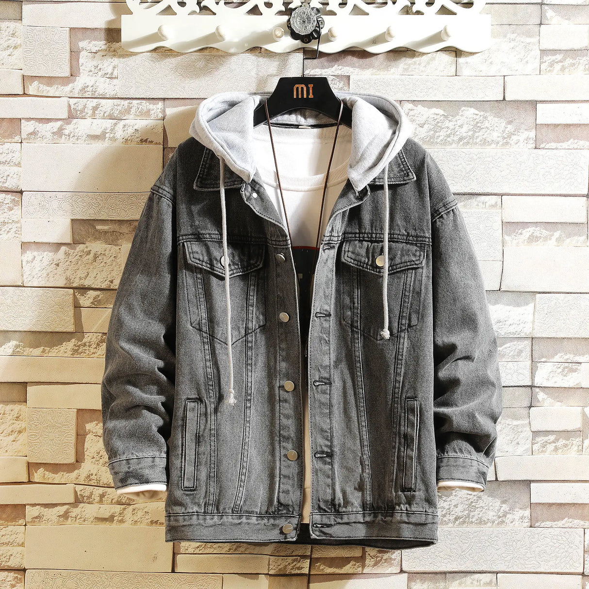 Denim Jacket Men Hooded Casual Men Jean Jackets