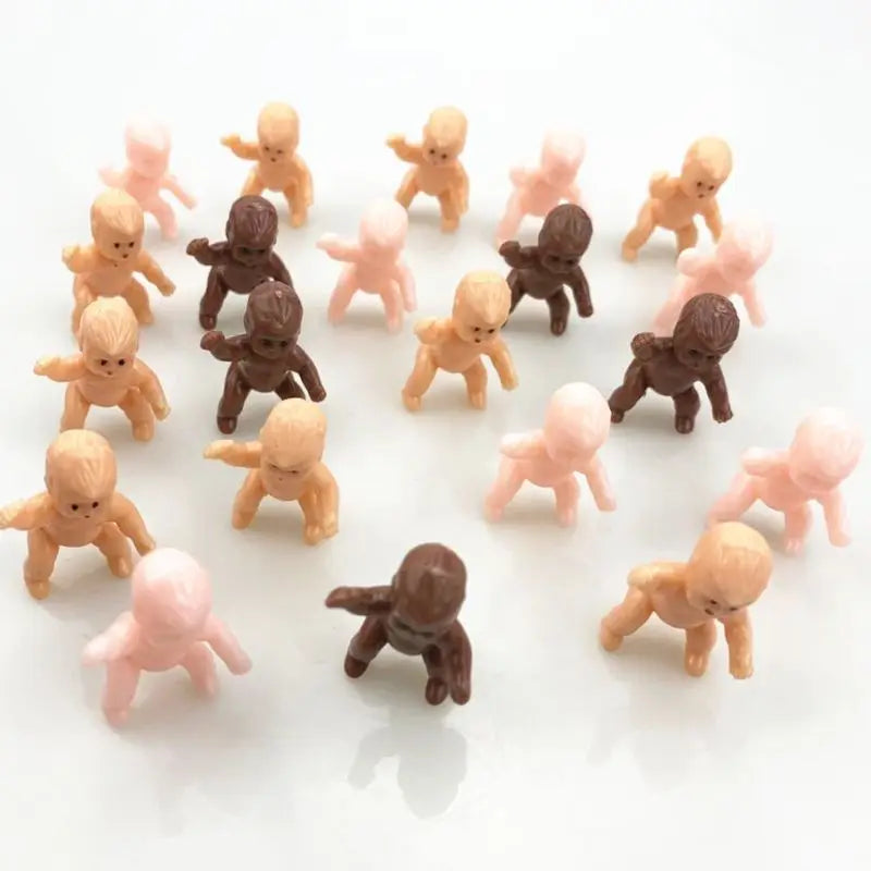 60Pcs 3cm/1.2Inch Mini Plastic Baby Dolls Figures Toy