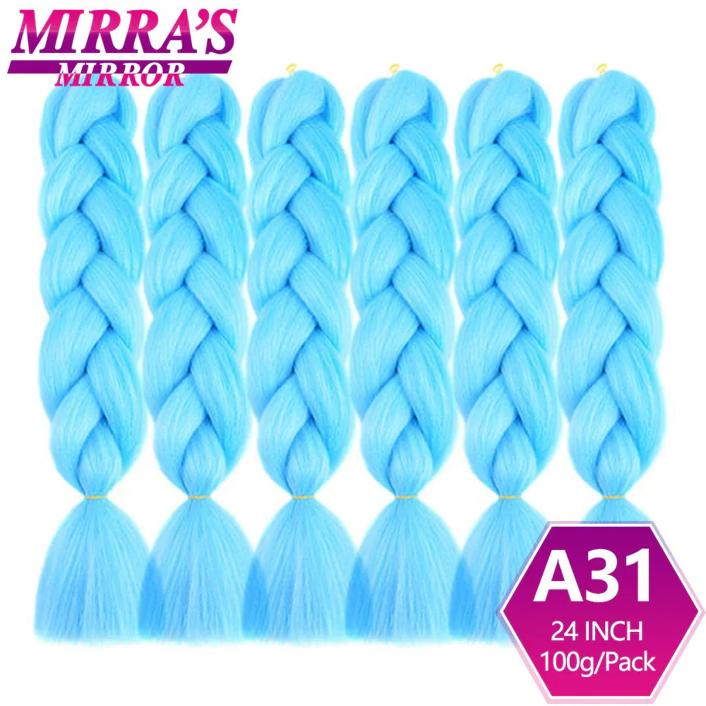 6 Bundle Braiding Hair 24 Inch Synthetic Jumbo