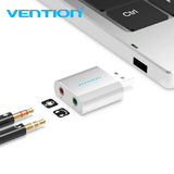 Vention USB Sound Card USB Audio Interface headphone