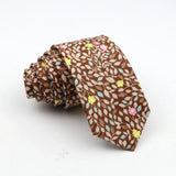 New Floral Tie For Men Skinny Casual Cotton