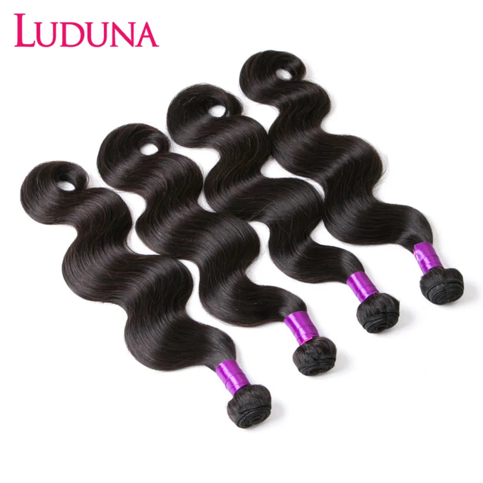 Ludana Body Wave Bundles With Closure Brazilian Bundles