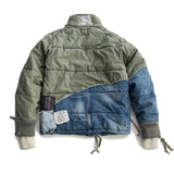 ABOORUN Men's Hi Street Hole Patchwork Denim Jacket