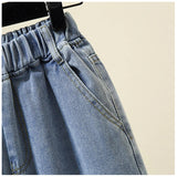 Plus Size Women Jeans 2022 Elastic Waist Loose
