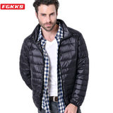 FGKKS Autumn Lightweight Thin Duck Down Jacket Men