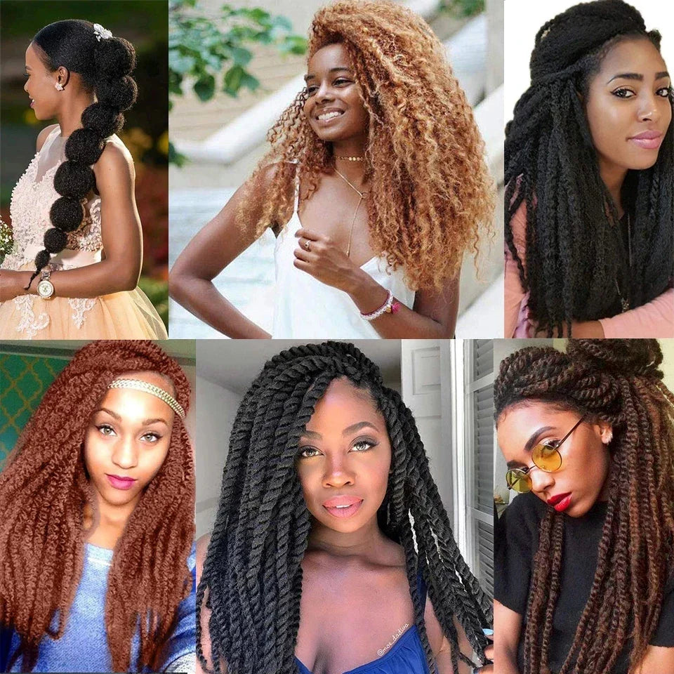 18inch Synthetic Afro Kinky Marley Braids Hair Soft