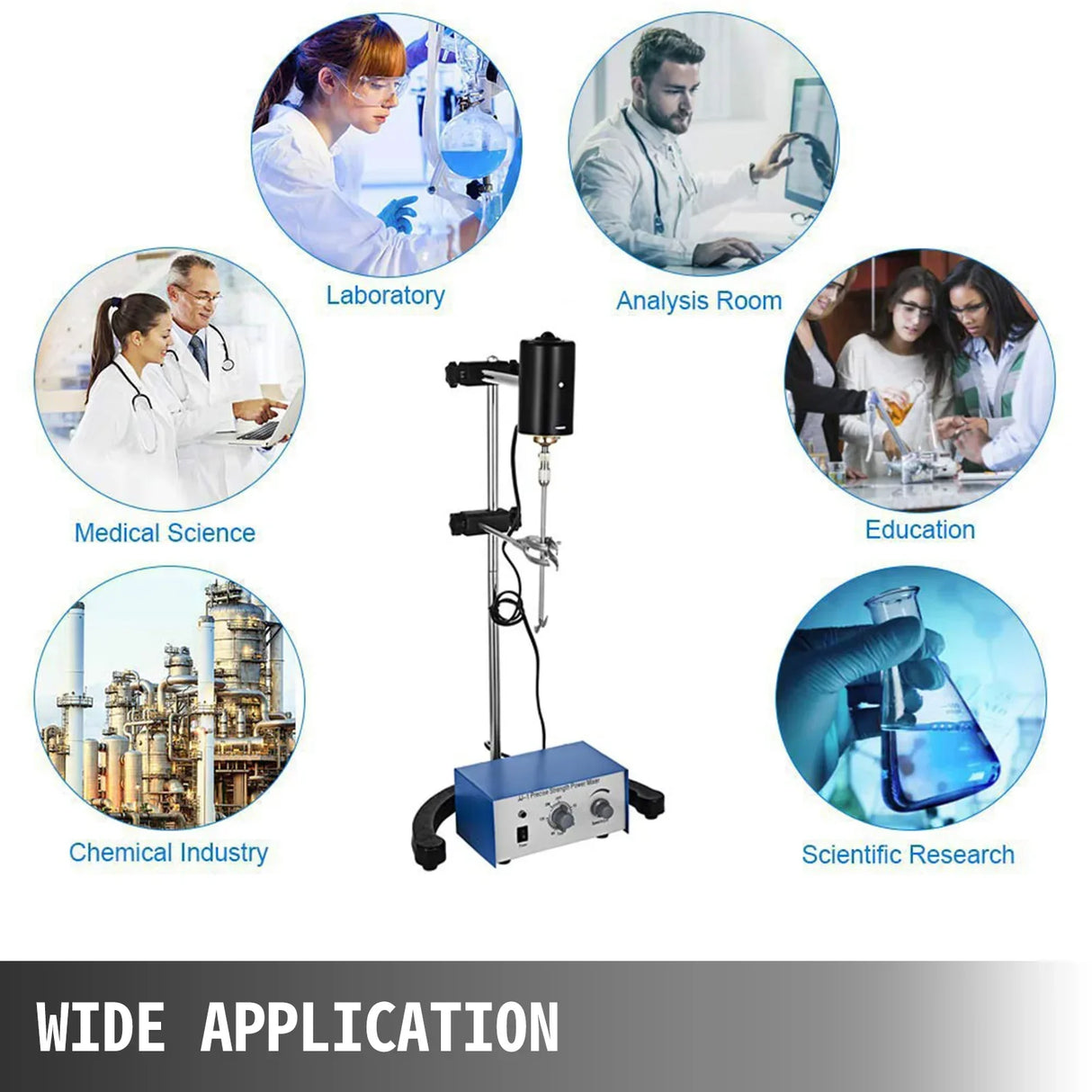 VEOVR 3000RPM Electric Overhead Stirrer Mixer Magnetic Agitador