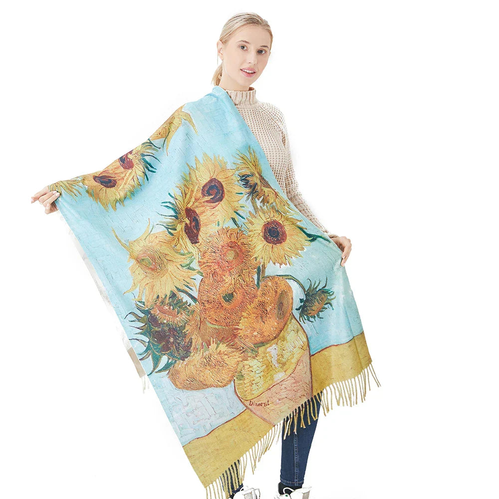 New Cashmere Scarf Women Digital Printing Pashmina Shawl