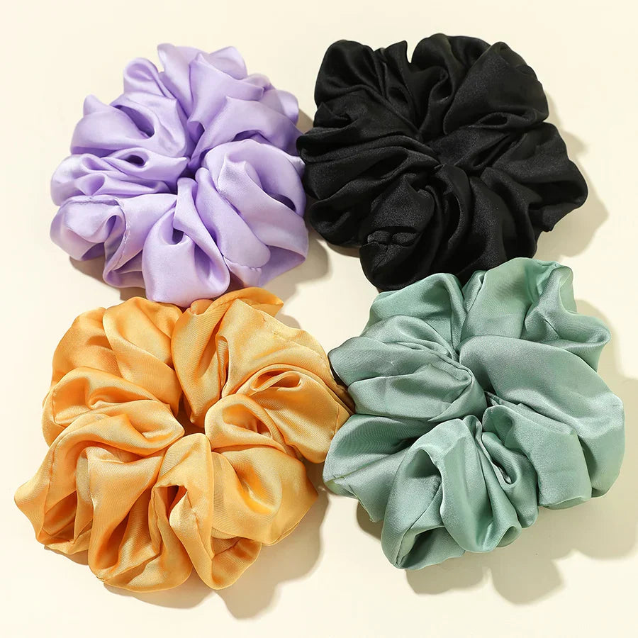 4Pcs/3Pcs Oversized Scrunchie Big Rubber Hair Tie Set