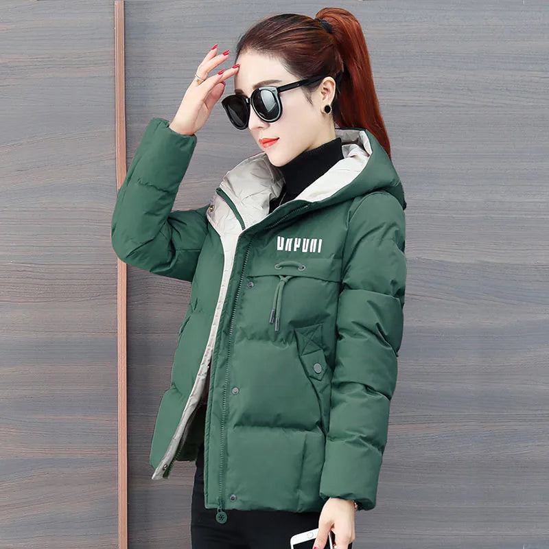 2023 New Winter Jacket Women Parkas Hooded Thick