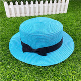 Summer New Women's Sun Hat Bucket cap Ribbon