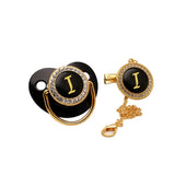 Black Gold Luxury Pacifier for Babies A-Z Name