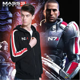 Cosplay N7 Mass Effect Zip Up Hoodie Men