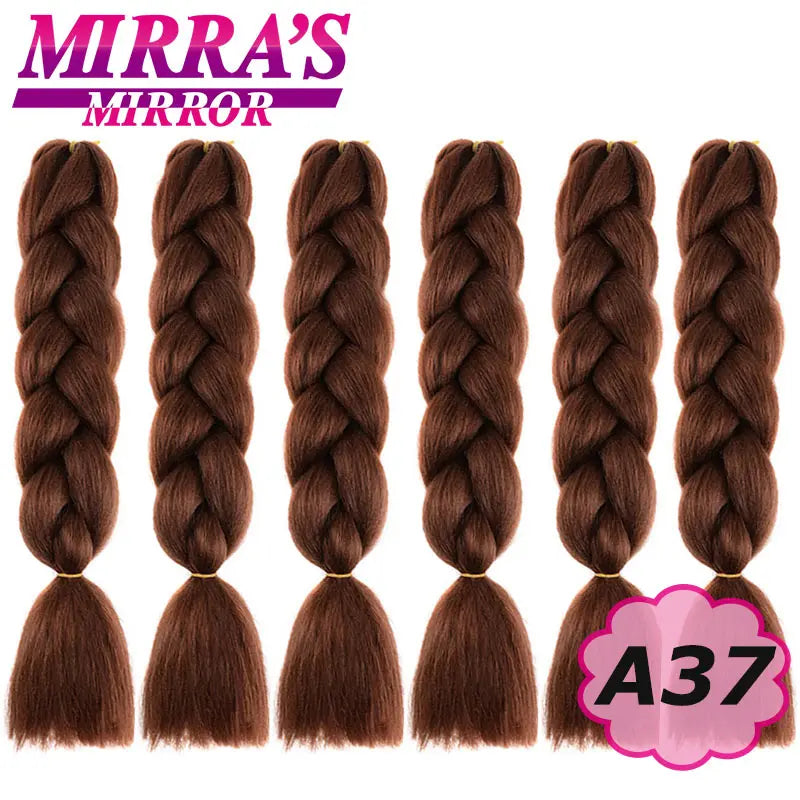 Synthetic Jumbo Braids Hair Omber Braiding Hair Extensions for Women Yaki Texture Black Blue Fake Hair Mirra’s Mirror