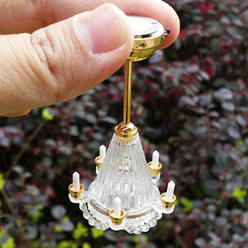 1Pc 1:12 Dollhouse Miniaturescale Ceiling Light Candles LED