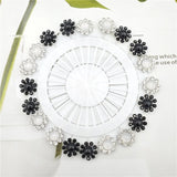 Multicolor Crystal Rhistones Flower Brooch Muslim Islamic Hijab