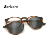 Ultem Vintage Round Clip On Sunglasses UV400 Magnetic