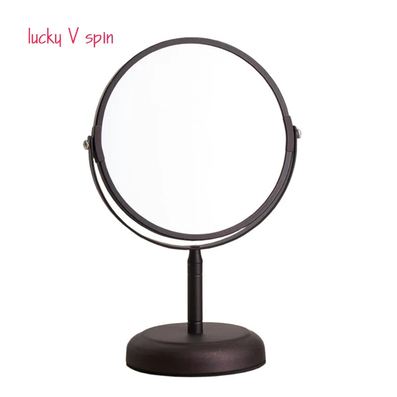 7 inch Desktop Makeup Mirror 2-Face Metal 5X