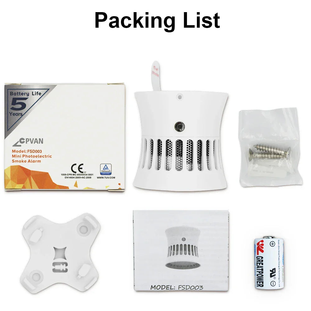 CPVAN Smoke Detector Fire Alarm Home Security System