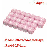 TYRY.HU 50-500Pcs 12mm Silicone Letter Beads BPA-Free Colorful