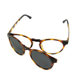 Ultem Vintage Round Clip On Sunglasses UV400 Magnetic